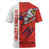 Sydney Swans T-Shirt Burning Passion Of Power Scratch Style