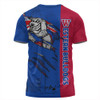 Western Bulldogs T-Shirt Burning Passion Of Power Scratch Style Western Bulldogs T-Shirt Burning Passion Of Power Scratch Style