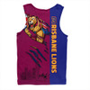 Brisbane Lions Men Singlet Burning Passion Of Power Scratch Style