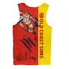 Gold Coast SUNS Men Singlet Burning Passion Of Power Scratch Style