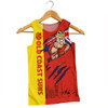 Gold Coast SUNS Men Singlet Burning Passion Of Power Scratch Style