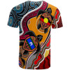 Australia T-shirt - Australia Aboriginal Dots With Turtle and NAIDOC Flags