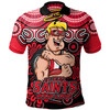 St Kilda Polo Shirt Aboriginal Inspired Tough Fan Football For Life