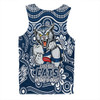 Geelong Cats Men Singlet Aboriginal Inspired Tough Fan Football For Life