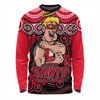 St Kilda Long Sleeve T-shirt Aboriginal Inspired Tough Fan Football For Life