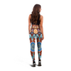 Australia Aboriginal Inspired Legging -  Indigenous Circle Dot Art Footprints Painting