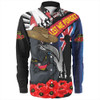 Adelaide Crows Long Sleeve Shirt Anzac Day Honor United In Spirit
