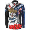Geelong Cats Long Sleeve Shirt Anzac Day Honor United In Spirit