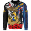 West Coast Eagles Sweatshirt Anzac Day Honor United In Spirit