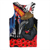Adelaide Crows Men Singlet Anzac Day Honor United In Spirit