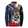 Geelong Cats Long Sleeve Polo Shirt Anzac Day Honor United In Spirit