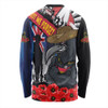 Adelaide Crows Long Sleeve T-shirt Anzac Day Honor United In Spirit