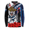 Geelong Cats Long Sleeve T-shirt Anzac Day Honor United In Spirit