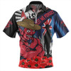 Melbourne Zip Polo Shirt Anzac Day Honor United In Spirit