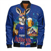 Australia Bomber Jacket Happy Australia Day Funny Kangaroo With Beer