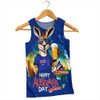 Australia Men Singlet Happy Australia Day Funny Kangaroo With Beer