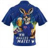 Australia Zip Polo Shirt Happy Australia Day Funny Kangaroo With Beer 