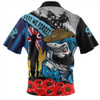 Cronulla-Sutherland Sharks Hawaiian Shirt United In Spirit Anzac Day Tribute
