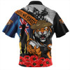 Wests Tigers Hawaiian Shirt United In Spirit Anzac Day Tribute