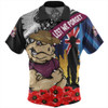 Queensland Maroons Hawaiian Shirt United In Spirit Anzac Day Tribute
