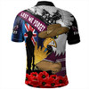 Manly Warringah Sea Eagles Polo Shirt United In Spirit Anzac Day Tribute