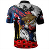 Sydney Roosters Polo Shirt United In Spirit Anzac Day Tribute