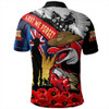 Redcliffe Dolphins Polo Shirt United In Spirit Anzac Day Tribute