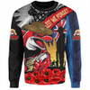 Redcliffe Dolphins Sweatshirt United In Spirit Anzac Day Tribute