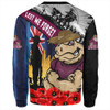 Queensland Maroons Sweatshirt United In Spirit Anzac Day Tribute