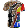 Australia T-shirt - Australian Aboriginal Crocodile With NAIDOC Flags