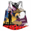 Manly Warringah Sea Eagles Women Racerback Singlet United In Spirit Anzac Day Tribute