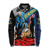 Gold Coast Titans Long Sleeve Polo Shirt United In Spirit Anzac Day Tribute