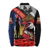 Redcliffe Dolphins Long Sleeve Polo Shirt United In Spirit Anzac Day Tribute