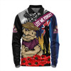 Queensland Maroons Long Sleeve Polo Shirt United In Spirit Anzac Day Tribute