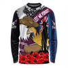 Manly Warringah Sea Eagles Long Sleeve T-shirt United In Spirit Anzac Day Tribute