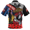 St. George Illawarra Dragons Zip Polo Shirt United In Spirit Anzac Day Tribute
