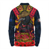 Adelaide Crows Long Sleeve Polo Shirt Ripped Legacy Of The Game The ANZAC Spirit Lives On