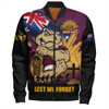 Queensland Maroons Bomber Jacket Fearless ANZAC Defender