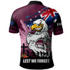 Manly Warringah Sea Eagles Polo Shirt Fearless ANZAC Defender