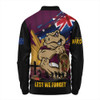 Queensland Maroons Long Sleeve Polo Shirt Fearless ANZAC Defender