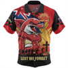 Redcliffe Dolphins Hawaiian Shirt Fearless ANZAC Defender