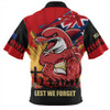 Redcliffe Dolphins Hawaiian Shirt Fearless ANZAC Defender