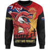 Redcliffe Dolphins Sweatshirt Fearless ANZAC Defender
