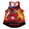 St. George Illawarra Dragons Women Racerback Singlet Fearless ANZAC Defender