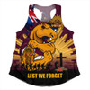 Brisbane Broncos Women Racerback Singlet Fearless ANZAC Defender