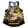North Queensland Cowboys Women Racerback Singlet Fearless ANZAC Defender