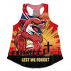Redcliffe Dolphins Women Racerback Singlet Fearless ANZAC Defender