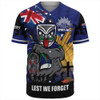 New Zealand Warriors Baseball Shirt Fearless ANZAC Defender
