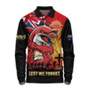 Redcliffe Dolphins Long Sleeve Polo Shirt Fearless ANZAC Defender
