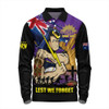 Melbourne Storm Long Sleeve Polo Shirt Fearless ANZAC Defender